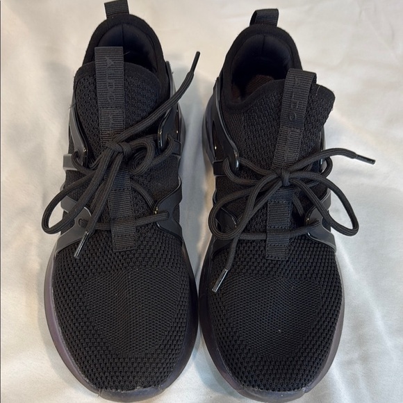 Aldo Shoes - Aldo Brand, Woman’s Black Athletic Sneakers with holographic rubber soles, 7.5